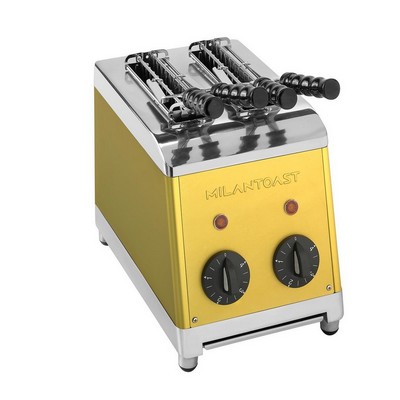 MILANTOAST Toaster 2 tongs GOLD 220-240v 50/60hz 1,37kw